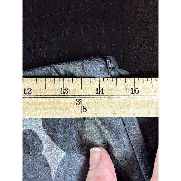 Express Slip Skirt Grey Black Camo Print Medium Midi Bias Cut - Picture 5 of 12